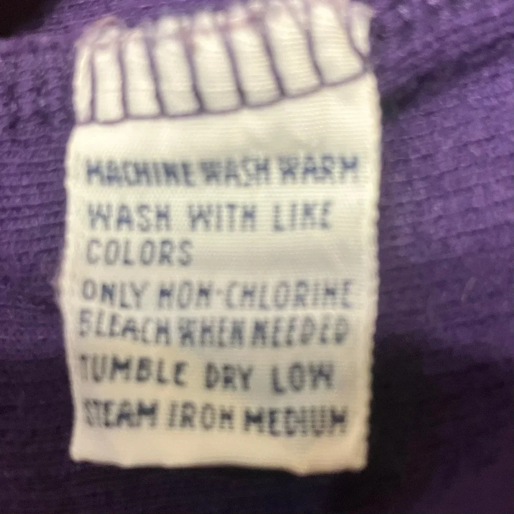 Polo‎ Ralph Lauren Mens XL Purple Cotton Quarter Zip Pullover Sweater Green Logo